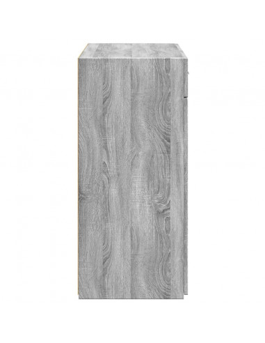 Credenza Grigio Sonoma 80x42,5x93 cm in Legno Multistrato