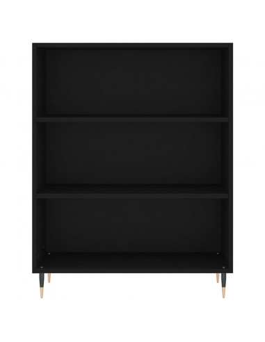 Credenza Nera 69,5x34x180 cm in Legno Multistrato