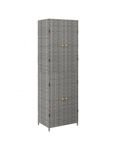 Armadietto Portaoggetti da Giardino 59x40x180 cm in Polyrattan