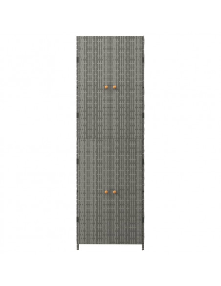 Armadietto Portaoggetti da Giardino 59x40x180 cm in Polyrattan