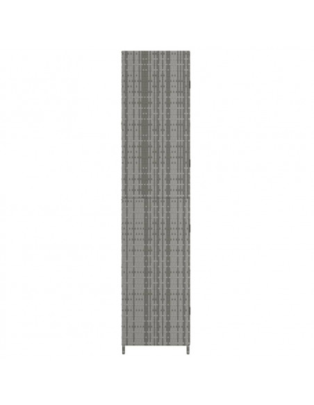 Armadietto Portaoggetti da Giardino 59x40x180 cm in Polyrattan