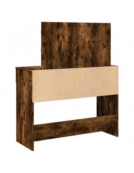 Toeletta con LED Rovere Fumo 100x40x120 cm
