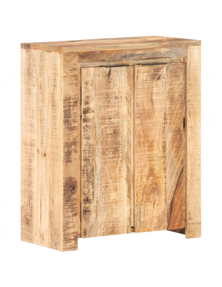 Credenza 59x35x75 cm in Legno Massello di Mango Grezzo