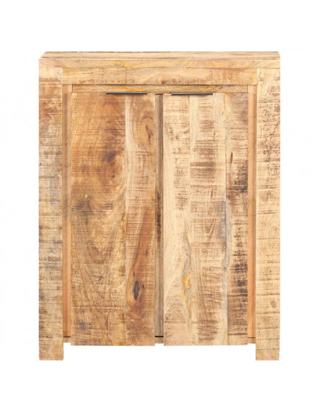 Credenza 59x35x75 cm in Legno Massello di Mango Grezzo