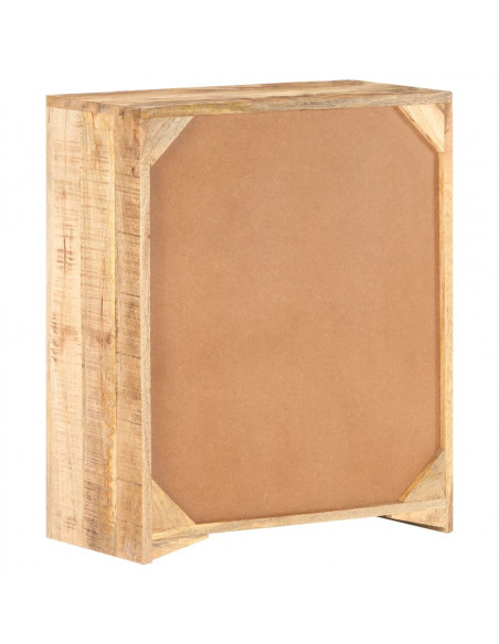Credenza 59x35x75 cm in Legno Massello di Mango Grezzo