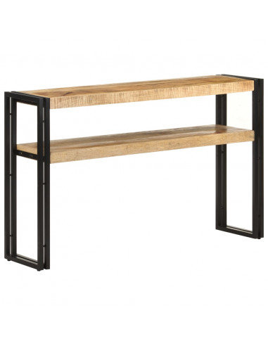 Tavolo Consolle 120x30x75 cm in Legno di Mango Grezzo