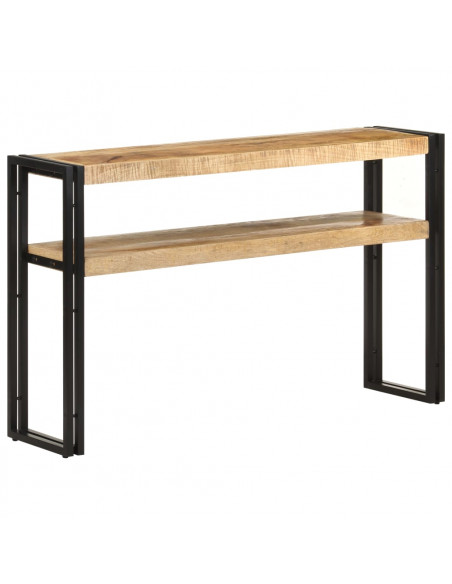 Tavolo Consolle 120x30x75 cm in Legno di Mango Grezzo