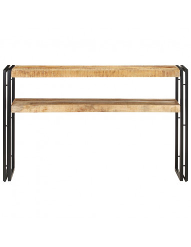 Tavolo Consolle 120x30x75 cm in Legno di Mango Grezzo