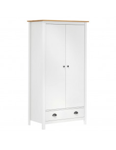 Armadio a 2 Ante Hill Bianco 89x50x170cm in Legno di Pino 2