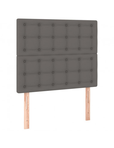 Giroletto con Testiera Crema 90x190 cm in Similpelle