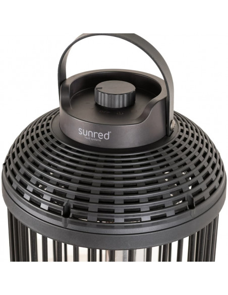 Sunred Lampada Riscaldante da Tavolo Indox 1200 W Alogeno Nero