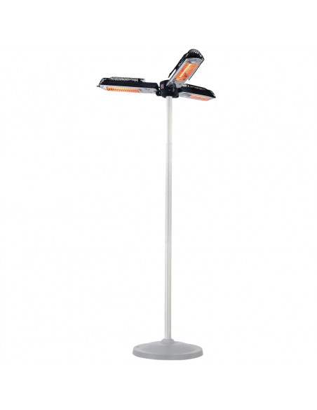 Sunred Radiatore a Fungo 2000 W Alogeno Nero e Argento PH10