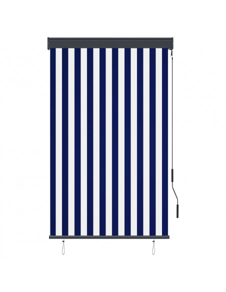 Tenda a Rullo per Esterni 100x250 cm Blu e Bianca