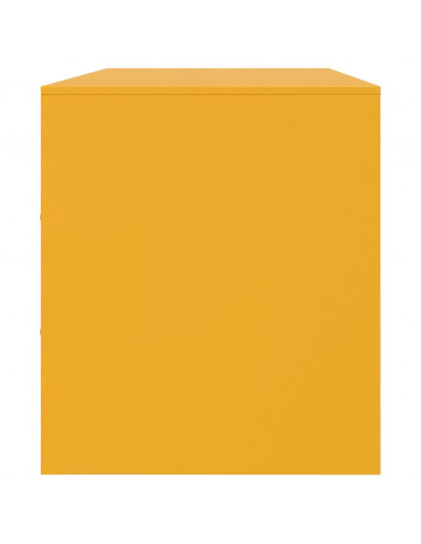 Mobile Porta TV Giallo Senape 99x39x44 cm in Acciaio