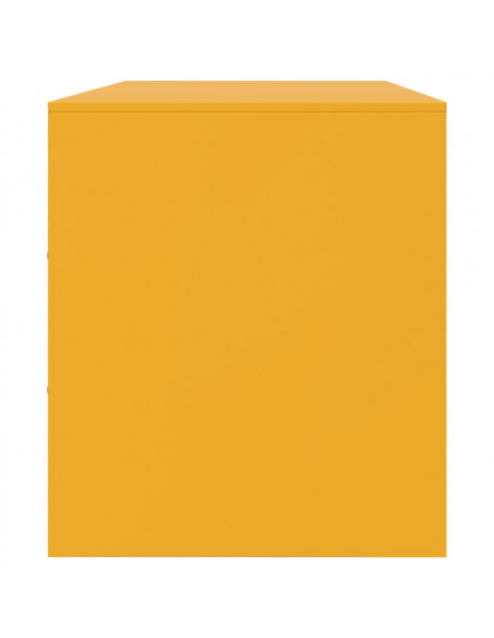 Mobile Porta TV Giallo Senape 99x39x44 cm in Acciaio