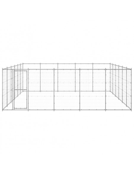 Gabbia per Cani da Esterno in Acciaio Zincato 36,3 m²