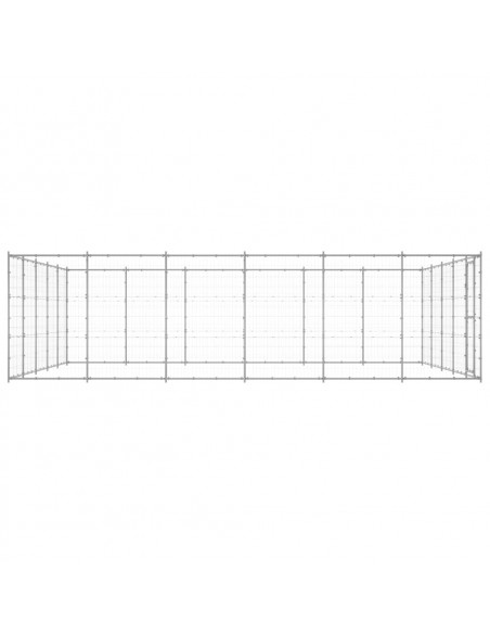 Gabbia per Cani da Esterno in Acciaio Zincato 36,3 m²