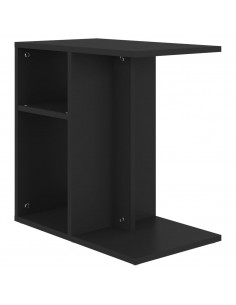 Tavolino Nero 50x30x50 cm in Legno Multistrato 2