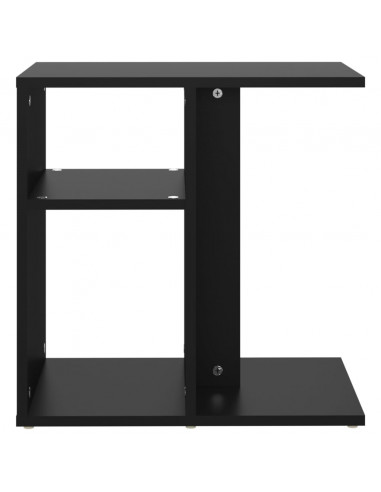 Tavolino Nero 50x30x50 cm in Legno Multistrato