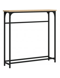 Tavolino Consolle Rovere Sonoma 75x19,5x75 cm Legno Multistrato 2