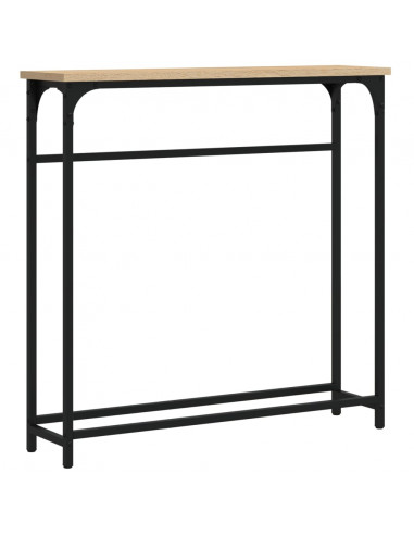 Tavolino Consolle Rovere Sonoma 75x19,5x75 cm Legno Multistrato