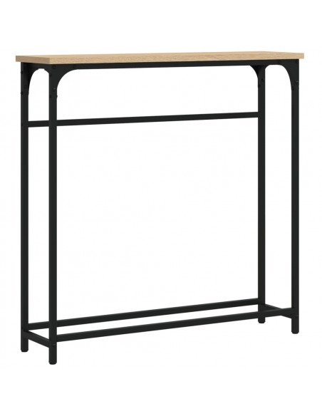 Tavolino Consolle Rovere Sonoma 75x19,5x75 cm Legno Multistrato