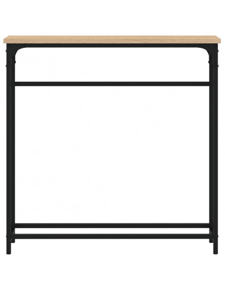 Tavolino Consolle Rovere Sonoma 75x19,5x75 cm Legno Multistrato