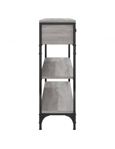 Tavolino Consolle Grigio Sonoma 100x25x75cm Legno Multistrato