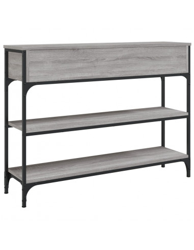 Tavolino Consolle Grigio Sonoma 100x25x75cm Legno Multistrato