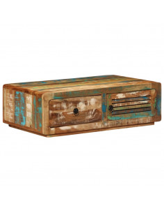 Tavolino da Salotto 89x55x29 cm in Legno Massello di Recupero 2