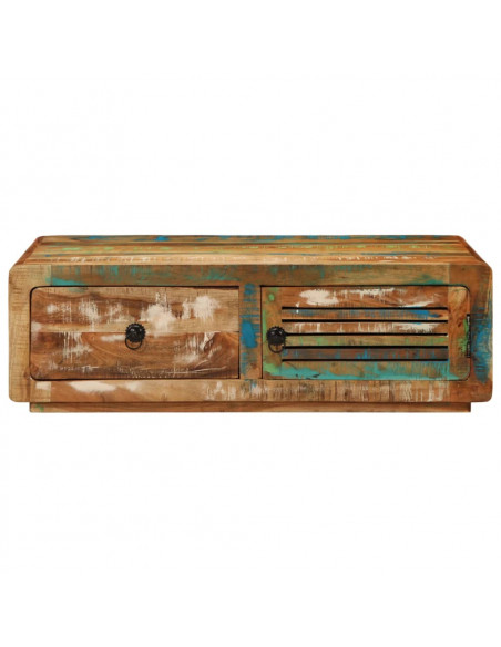 Tavolino da Salotto 89x55x29 cm in Legno Massello di Recupero