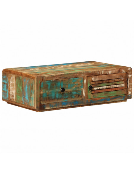 Tavolino da Salotto 89x55x29 cm in Legno Massello di Recupero