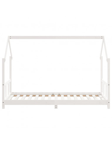 Giroletto per Bambini Bianco 90x190cm in Legno Massello di Pino