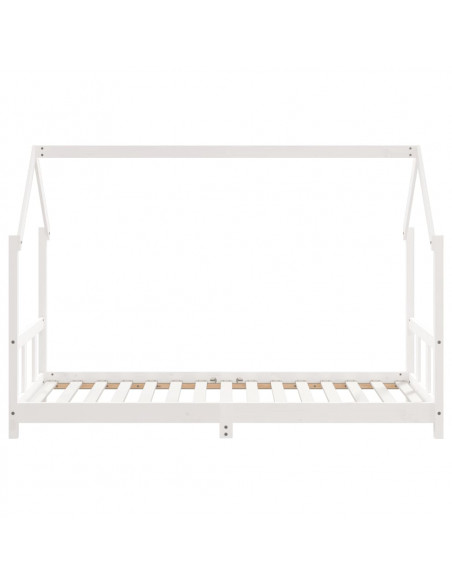 Giroletto per Bambini Bianco 90x190cm in Legno Massello di Pino