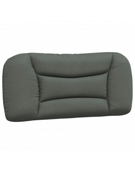 Letto con Materasso Grigio Scuro 90x200 cm in Tessuto