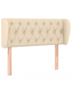 Testiera ad Orecchio Crema 93x23x78/88 cm in Tessuto 2