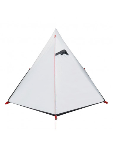 Tenda Campeggio a Cupola 2 Persone Bianca Tessuto Impermeabile