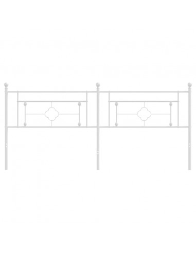 Testiera in Metallo Bianco 193 cm