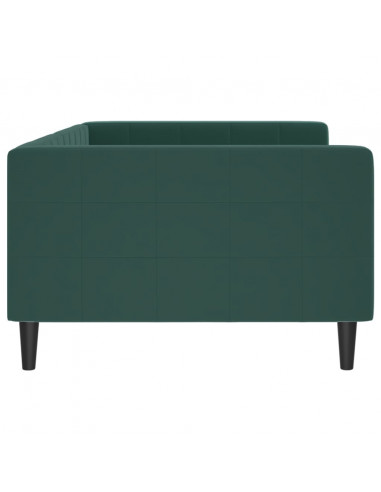 Letto da Giorno Verde Scuro 100x200 cm in Velluto