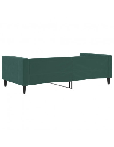Letto da Giorno Verde Scuro 100x200 cm in Velluto
