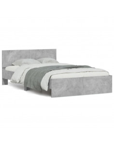 Giroletto con Testiera Grigio Cemento 135x190 cm 2