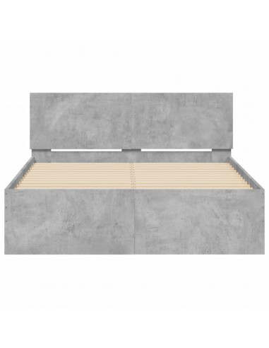 Giroletto con Testiera Grigio Cemento 135x190 cm