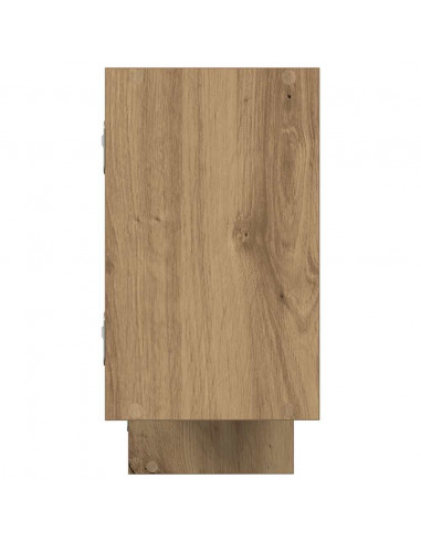 Scaffale Cubo Parete 5 Scomparti Truciolato Rovere Artigianale