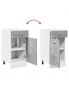 Armadio Inferiore Cassetto Grigio Cemento 40x46x81,5Multistrato 2