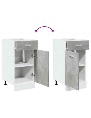 Armadio Inferiore Cassetto Grigio Cemento 40x46x81,5Multistrato