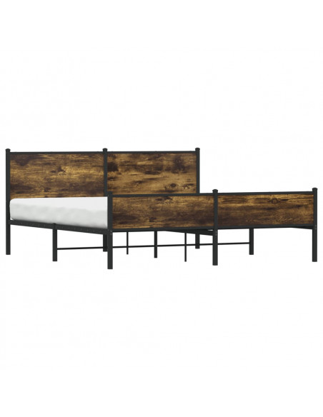 Giroletto senza Materaso in Metallo Rovere Fumo 183x213 cm