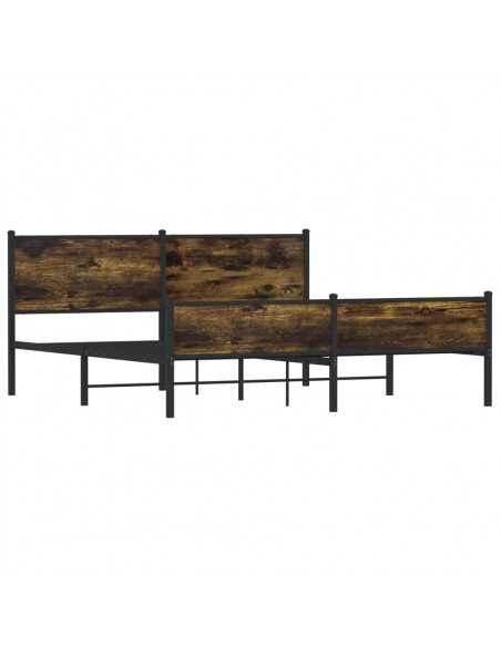 Giroletto senza Materaso in Metallo Rovere Fumo 183x213 cm