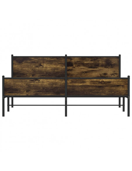 Giroletto senza Materaso in Metallo Rovere Fumo 183x213 cm