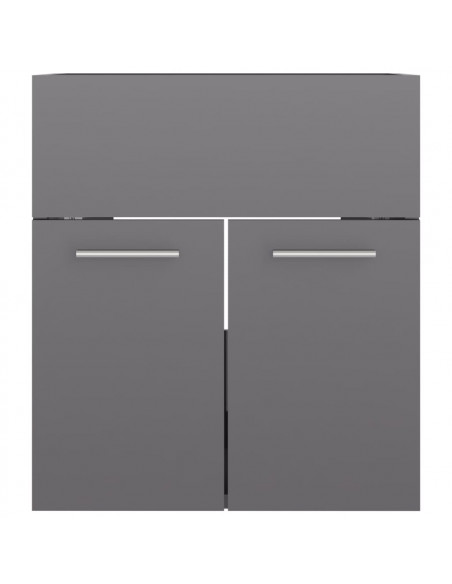 Mobile Sottolavabo Grigio Lucido 41x38,5x46cm Legno Multistrato