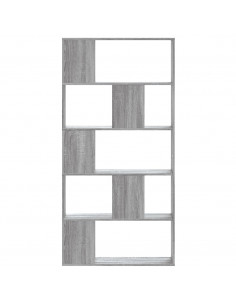 Libreria 5 Ripiani Grigio Sonoma 80,5x23,5x162,5cm Multistrato 2